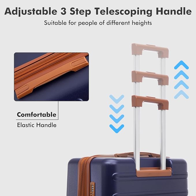luggage sets 3 Piece with Spinner Wheel, 100% PC Material Lightweight Durable - Image 6