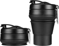 Collapsible Coffee Cup, 2 Pack 16 OZ 480ml Silicone Travel Folding Cup by Egoldto