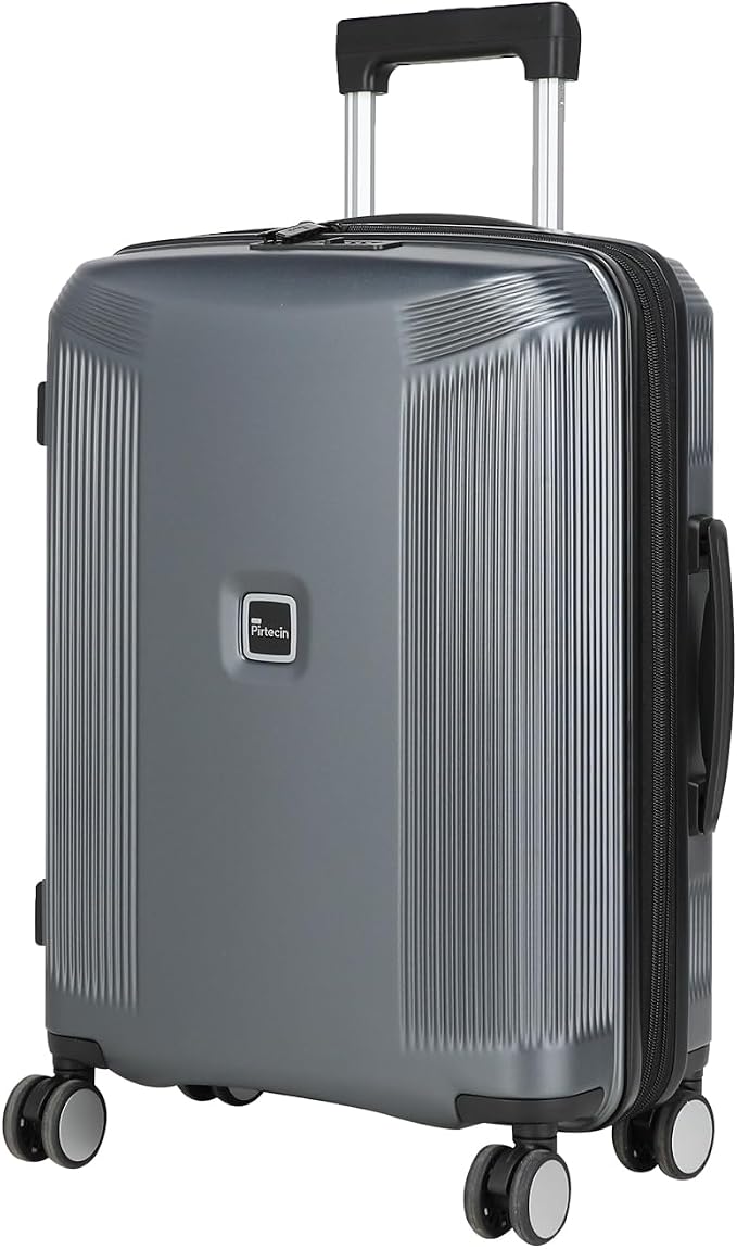 20 Inch Lightweight Expandable Carry On Luggage, PC Hardside Suitcase by Pirtecin
