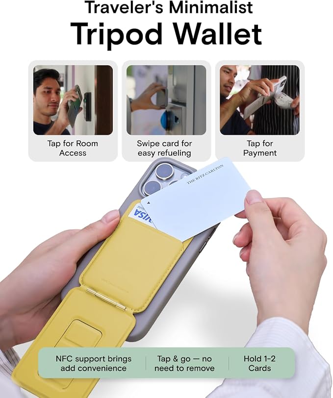 MOFT Phone Tripod Wallet for iPhone, Mulit-Angles, Lightweight Phone Stand - Image 4