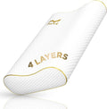 Cervical Memory Foam Pillow – 4-Layer Adjustable King Size Contour Design by ROYALTHERAPY