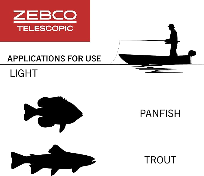 Zebco 33 Spinning Reel and Telescopic Fishing Rod Combo - Image 8
