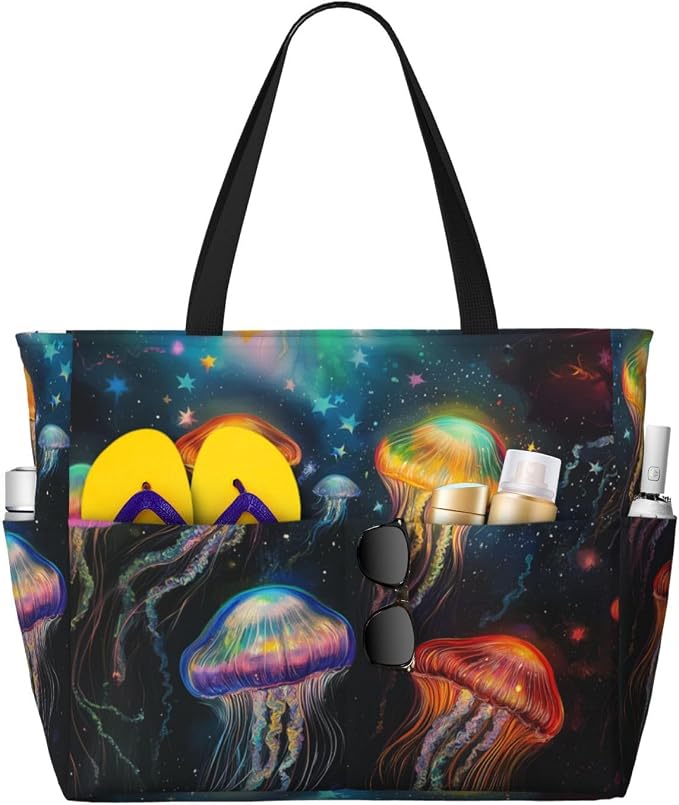 Beach Bag for Women Beach Tote Bag Waterproof Sandproof Large Bags by NLZI