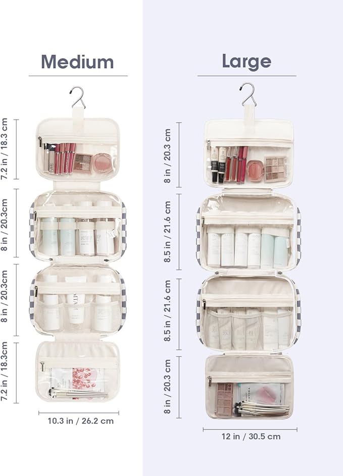 Narwey Hanging Toiletry Bag for Women Travel Makeup Bag Organizer Toiletries - Image 6