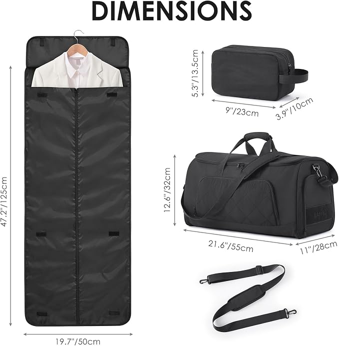 Rolling Garment Bag for Travel, Duffle Garment Bag - Image 2