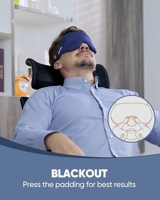 MZOO Sleep Eye Mask for Side Sleeper Men Women, Zero Eye Pressure 3D Sleeping - Image 4