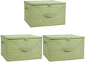 ANMINY 3PCS Storage Bins with Zipper Lids 36 Qt Lidded Fabric Storage Boxes by ANMINY