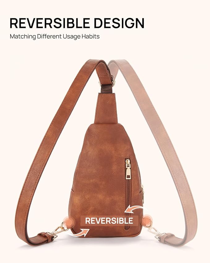 Telena Small Sling Bag for Women Leather Crossbody Fanny Packs Chest Bag for - Image 6