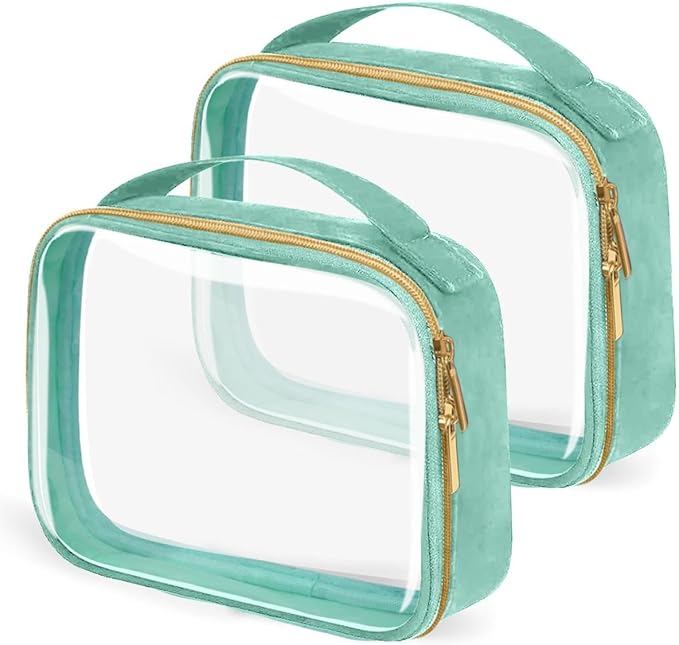Travel Toiletry Bag, 2 Pack Clear Makeup Bags by FAYORORY