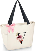 Vavabox Tote Bag, A-Z Initial Monogrammed Waterproof Tote Bag, Bridesmaid Gifts by Vavabox