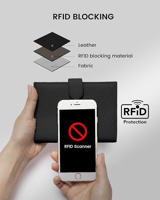 RFID Slim Passport Holder for Man & Women, Compact Leather Passport Wallet - Image 4