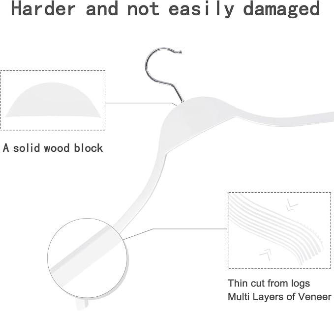 TOPIA HANGER Slim Wooden Hangers - Image 5