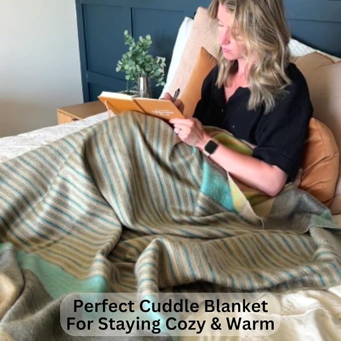 Alpaca Wool Throw Blanket | Super Soft, Lightweight, Breathable and - Image 6
