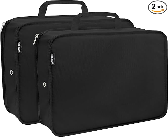 Compression Packing Cubes for Travel Essentials, 2 Pack Expandable Travel Cubes by CALACH