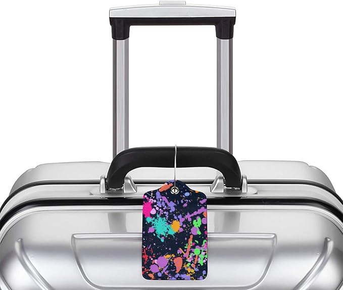 2 Pack Colorful Pop Art Luggage Tag - Image 5