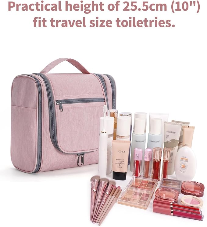 Narwey Hanging Toiletry Bag for Women Travel Makeup Bag Organizer Toiletries - Image 4