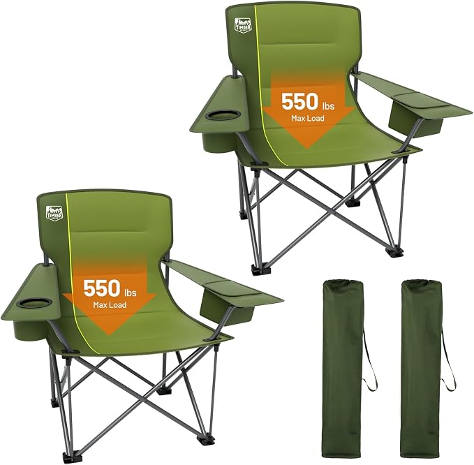 TIMBER RIDGE Oversized Folding Camping Chair by TIMBERRIDGE