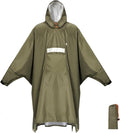 ANYOO Hooded Rain Poncho for Adults Waterproof Lightweight Rain Coat for Men by Anyoo