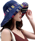 Women Wide Brim Sun Hats Metal Wired Edge Summer UV Protection Beach Fishing Hat by HUAMULAN