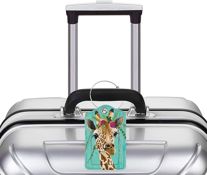 2 Pack Luggage Tag for Suitcase, Cute Unique Leather Bag Tags Identifiers - Image 5