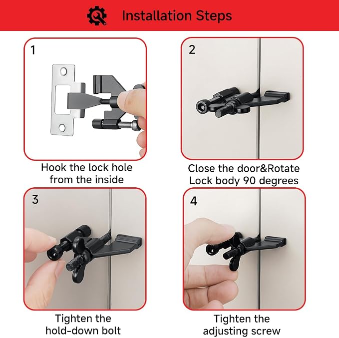 Portable Alarm Door Stopper for Additional Safety in Hotel, Apartment and - Image 4