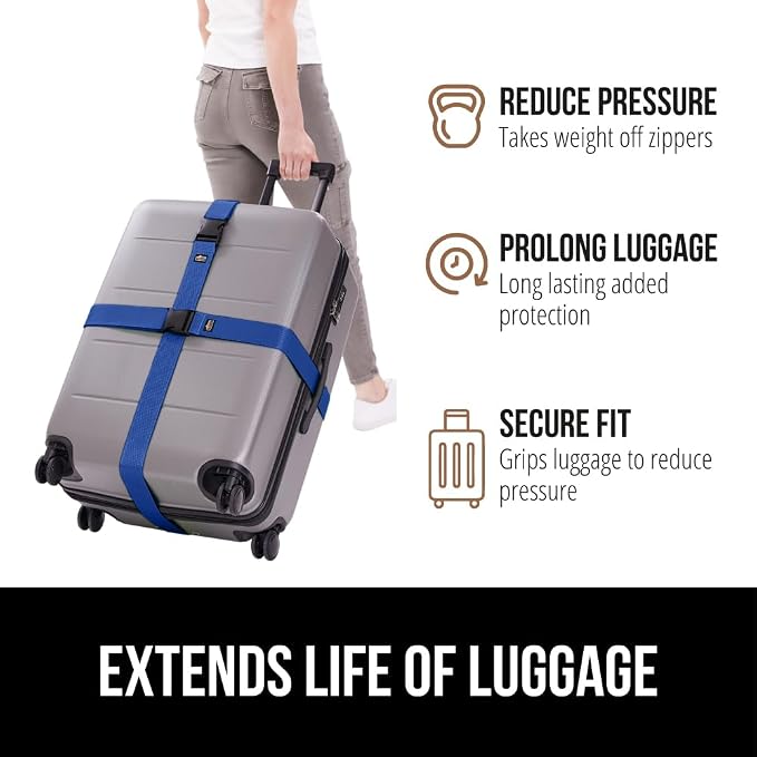 GORILLA GRIP Heavy Duty Adjustable Luggage Straps - Image 5