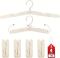Foldable Travel Hangers, 4 Pack Space-Saving ABS by Unknown