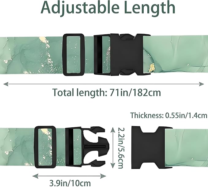 Greenstone Luggage Straps for Suitcases, Adjustable Luggage Travel Belt to Keep - Image 2