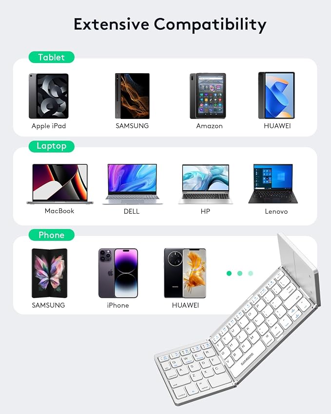 Samsers Foldable Bluetooth Keyboard - Image 4