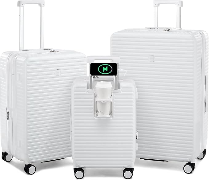 Hard Shell Suitcases Expandable Travel Luggage Sets 3 Piece, Carry on and Check by HanTrip