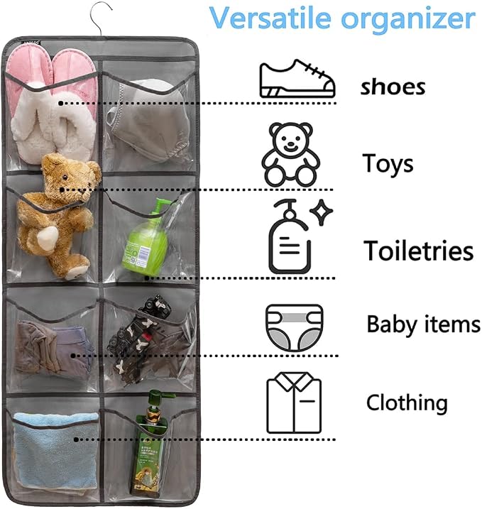 Dual-Sided Hanging Closet Organizer - Image 3