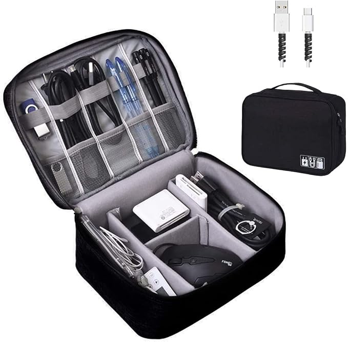 Electronics Organizer, OrgaWise Electronic Accessories Bag Travel Cable by OrgaWise