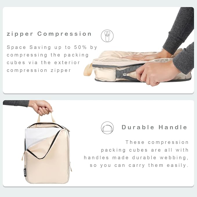 BAGAIL 6 Set Ultralight Compression Packing Cubes Packing Organizer - Image 3