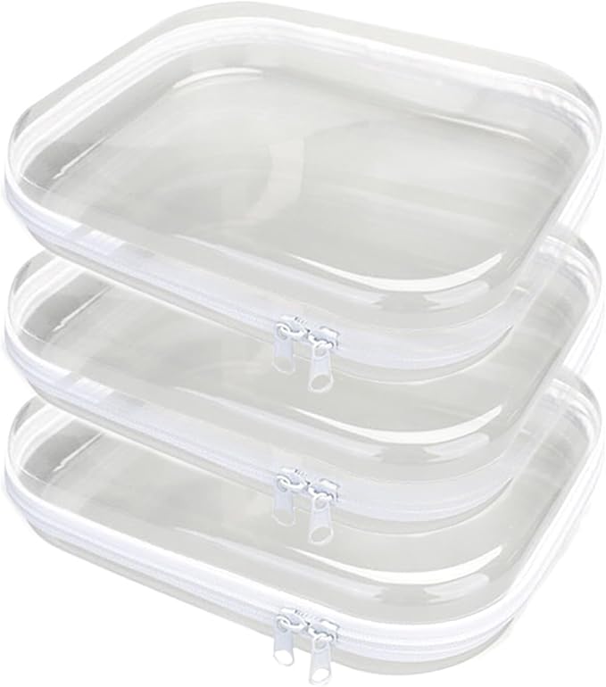 3PCS Zippered Transparent Cases by Unknown