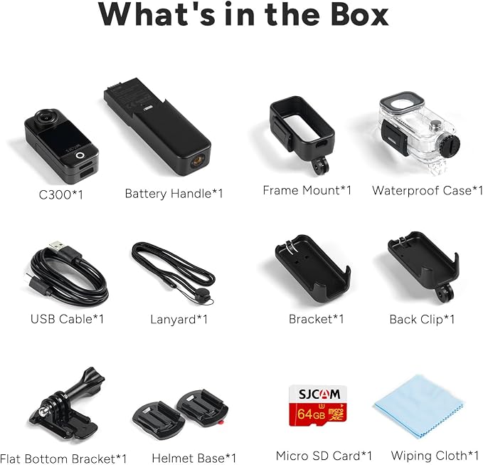 SJCAM C300 Pocket Action Camera 4K, 7Hour Power, 6-Axis Stabilization, - Image 7