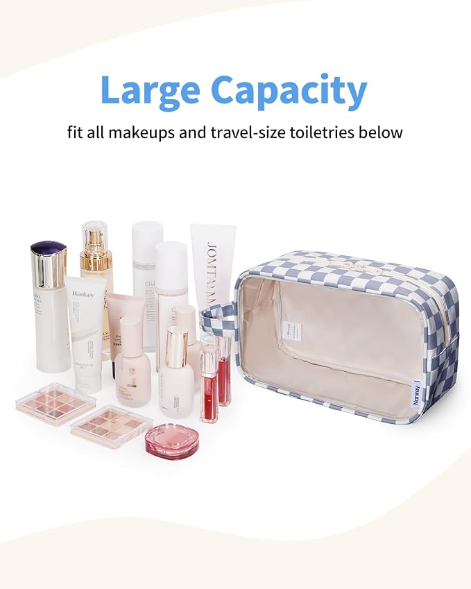 Narwey Clear Toiletry Bags for Traveling Women Men, Make Up Organizer, Skincare - Image 2