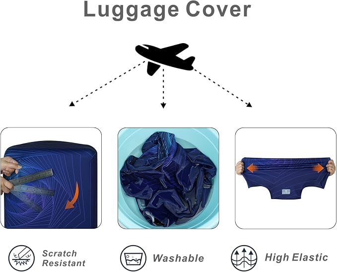 Explore Land Travel Luggage Cover Suitcase Protector Fits 27-30 Inch Case - Image 4