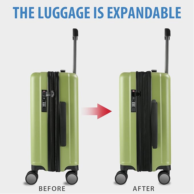 KROSER Hardside Expandable Carry On Luggage - Image 5