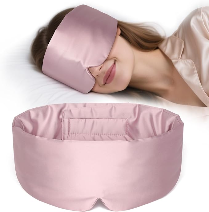 Zenssia Satin Sleep Mask for Women and Men, Lightweight Padded Eye Mask by Zenssia