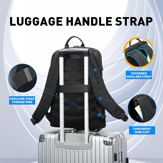 BOPai 15 inch Super Slim Laptop Backpack Men Anti Theft Waterproof Backpack - Image 5