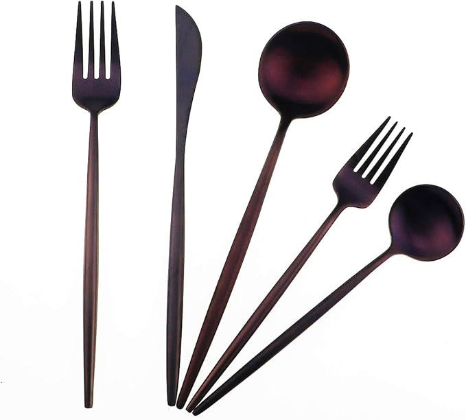 Gugrida 20-Piece 18/10 Stainless Steel Flatware Silverware, Luxury Dinnerware - Image 4