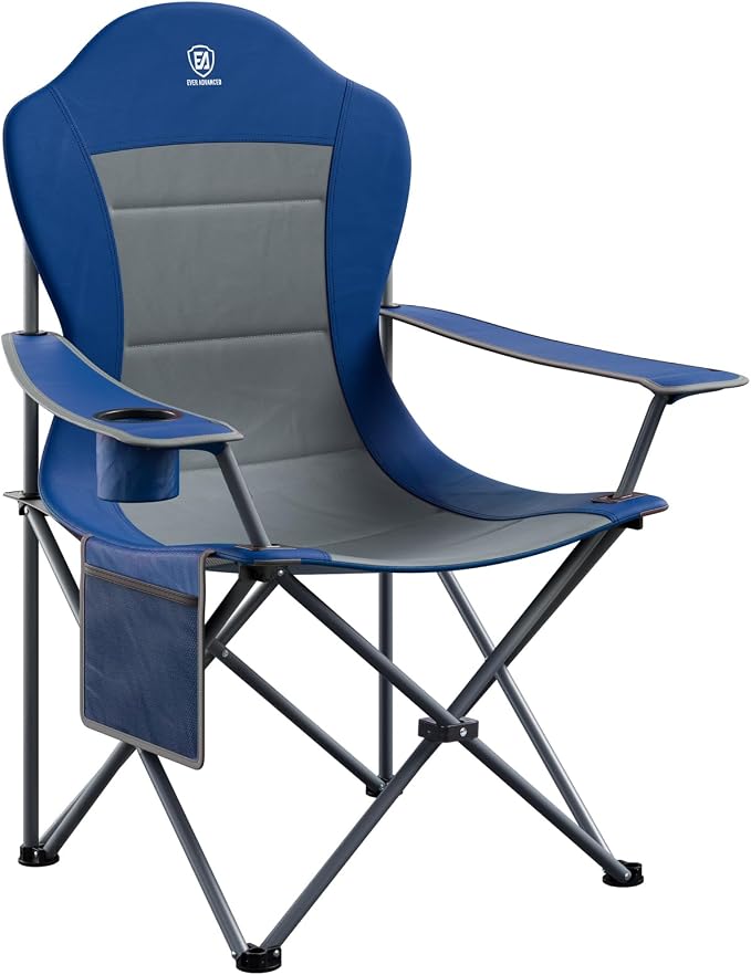 EVER ADVANCED High Back Folding Camping Chair Oversized and Fully Padded by EVERADVANCED