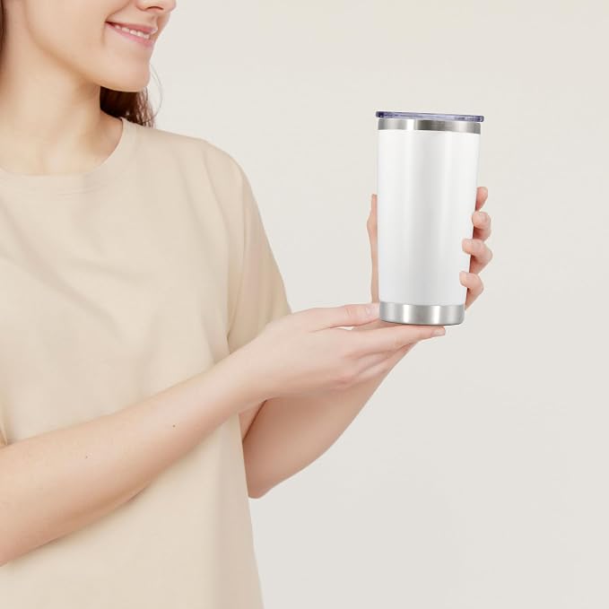 20 oz Tumbler with lid Double Wall Vacuum Insulated Tumblers Stainless Steel - Image 2