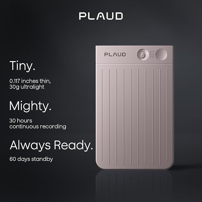 AI Voice Recorder, Note Voice Recorder w/Case, App Control, Transcribe & - Image 4