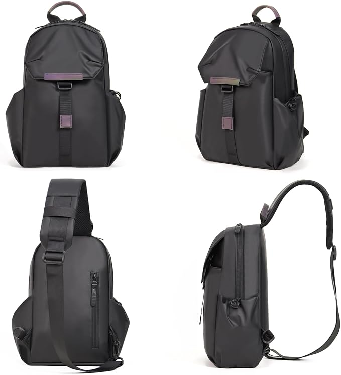 Crossbody Messenger Bag for Women Men Travel Backpack Convertibale Sling Bag - Image 6
