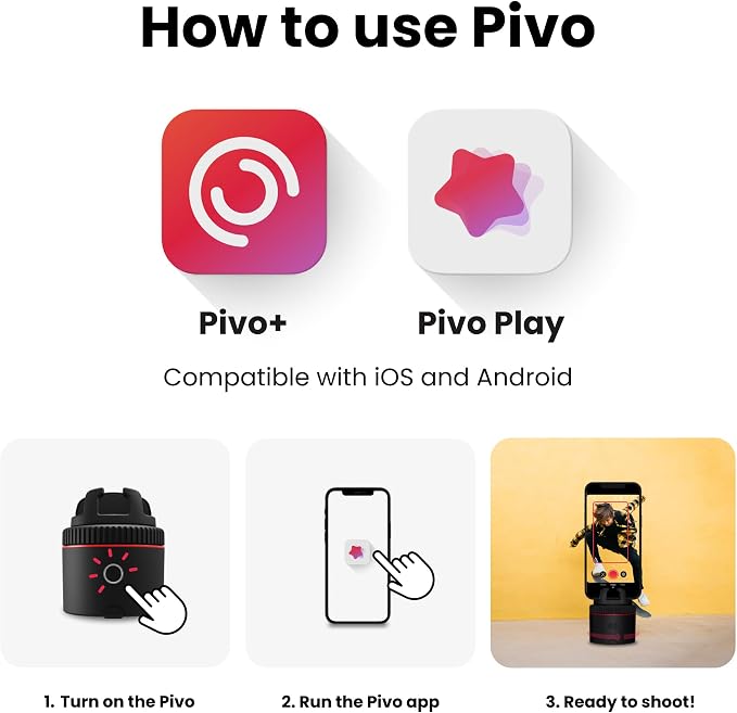 Pivo Pod Classic Auto Tracking Phone Holder, Face & Body Tracker, 360° Rotation - Image 7