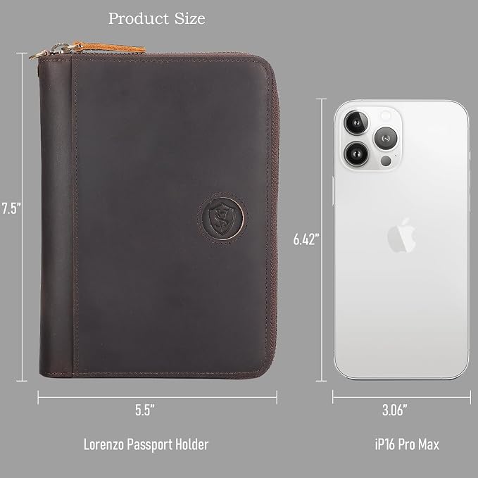 STAR VISTA Lorenzo Full Grain Leather Family Passport Wallet - Image 9