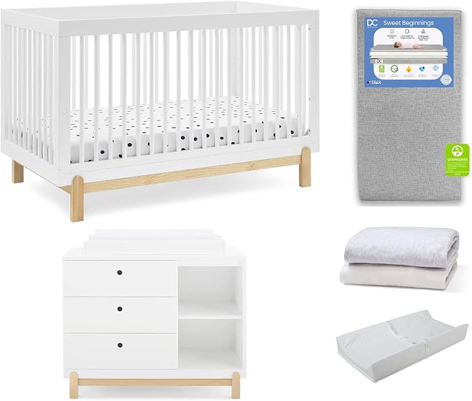 Delta Children Poppy 6-Piece Baby Nursery Furniture SetIncludes: Convertible by DeltaChildren