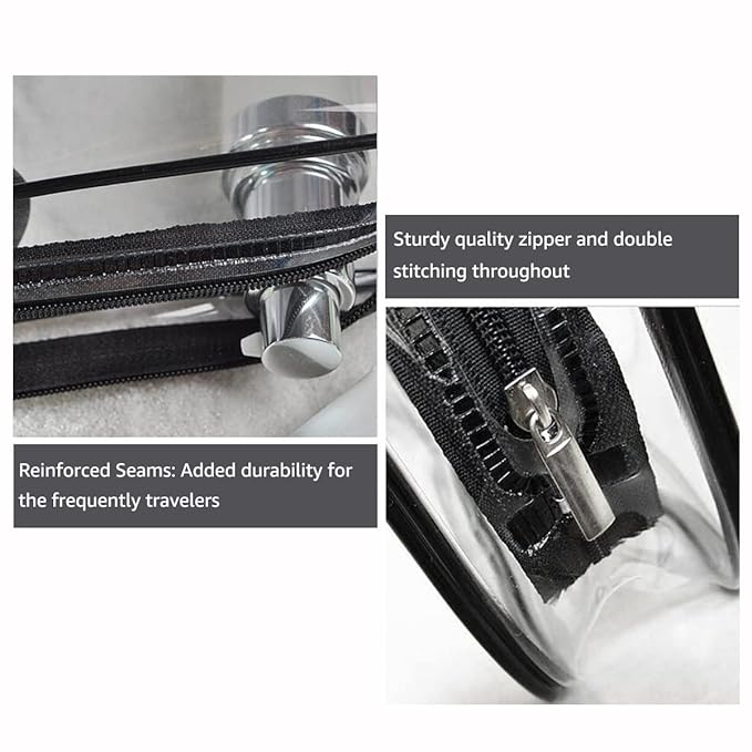 4Pcs Crystal Clear PVC Travel Toiletry Bag Kit - Image 5