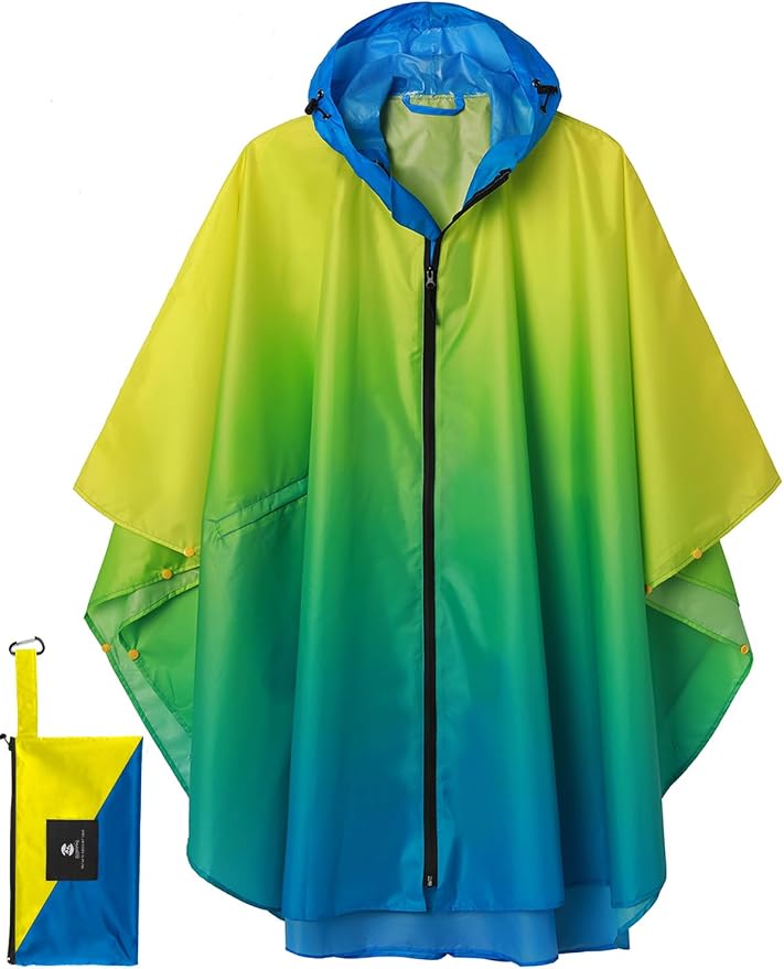 SaphiRose Rain Poncho Jacket Coat Hooded by SaphiRose